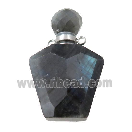 Labradorite perfume bottle pendant