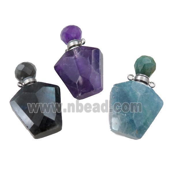 mix Gemstone perfume bottle pendant