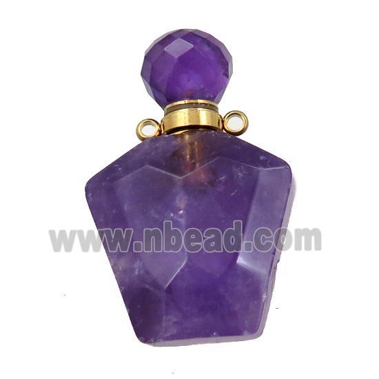 Amethyst perfume bottle pendant