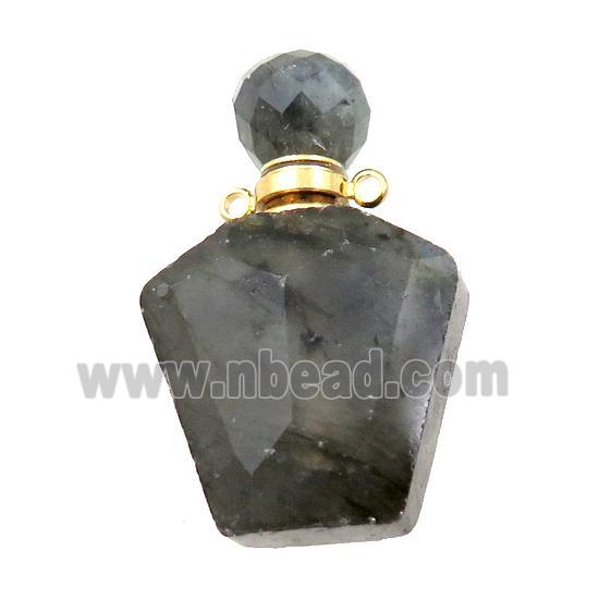 Labradorite perfume bottle pendant