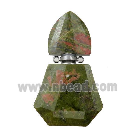 Unakite perfume bottle pendant