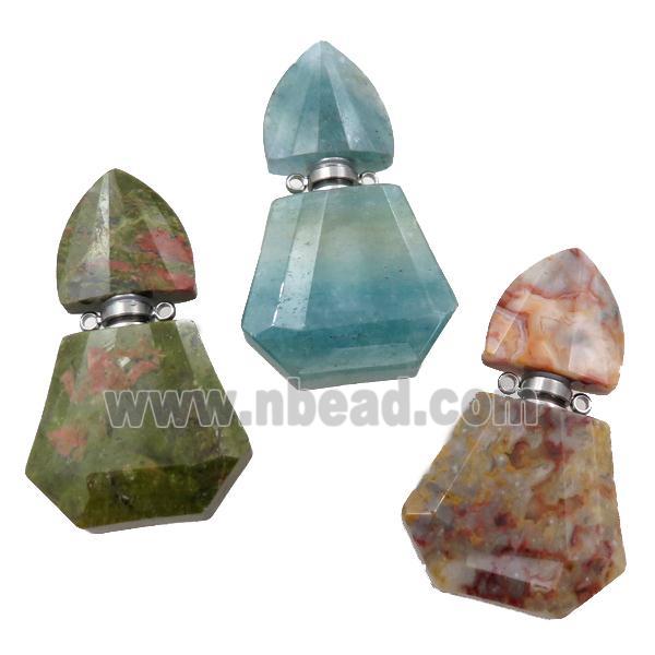 mix Gemstone perfume bottle pendant