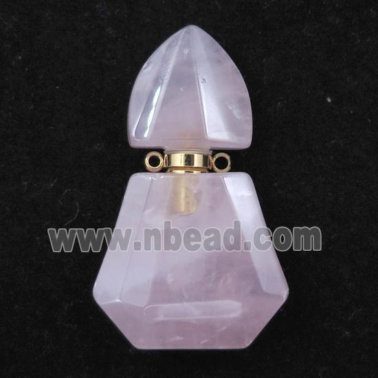 Rose Quartz perfume bottle pendant