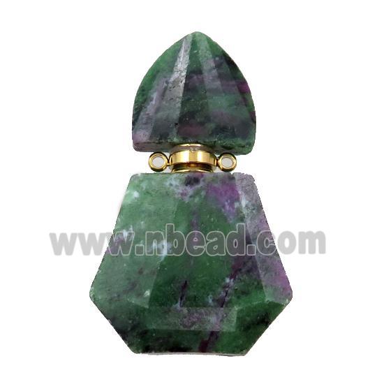 Ruby Zoisite perfume bottle pendant