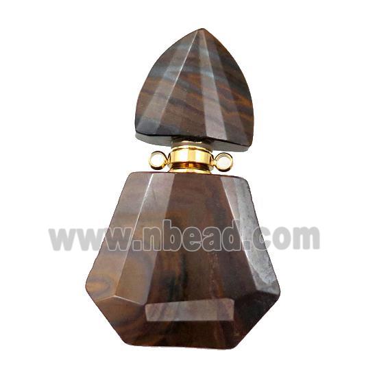 Tiger eye stone perfume bottle pendant