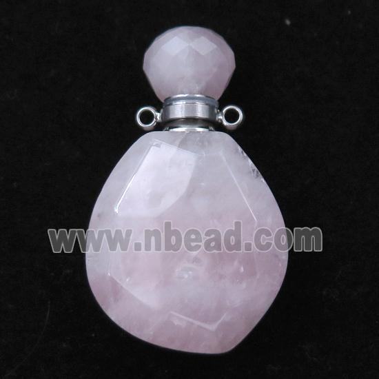 Rose Quartz perfume bottle pendant