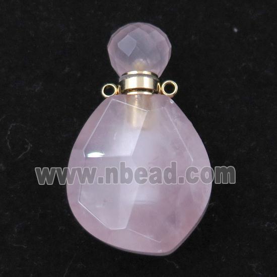 Rose Quartz perfume bottle pendant