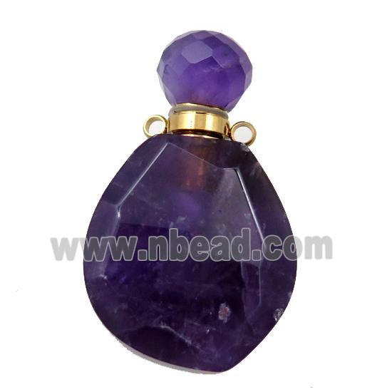 Amethyst perfume bottle pendant