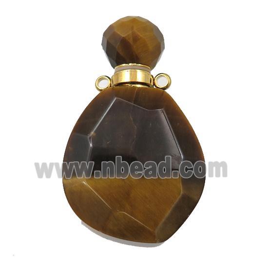 Tiger eye stone perfume bottle pendant