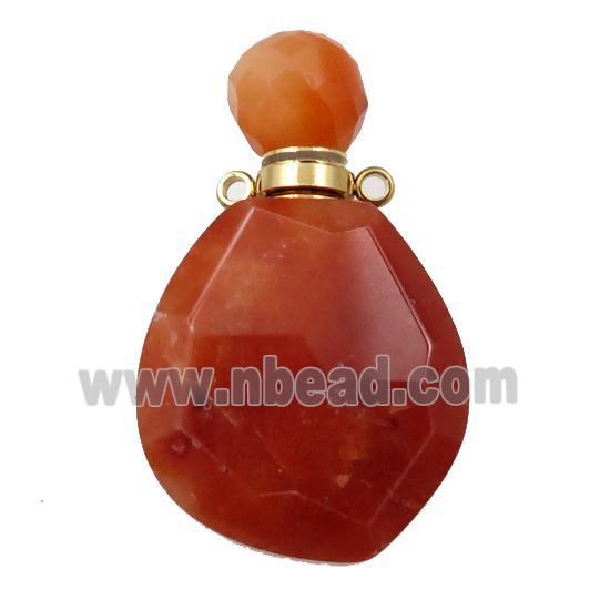 red Chalcedony perfume bottle pendant