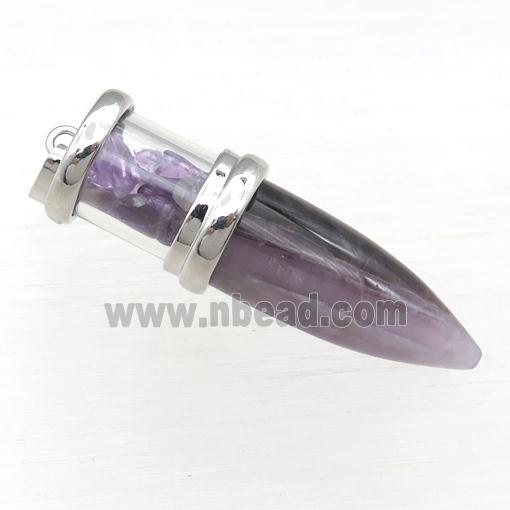 Amethyst bullet pendant