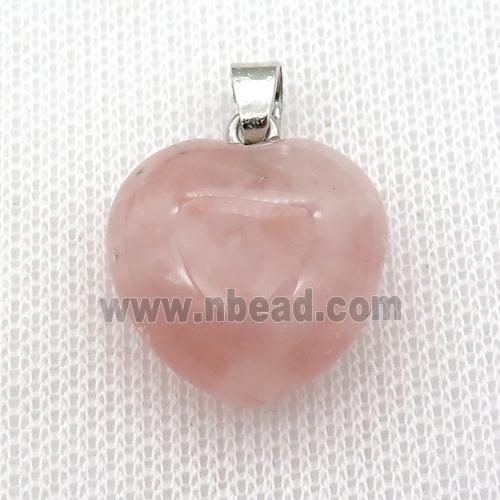 Rose Quartz heart pendant