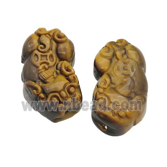 Tiger Eye Stone Pixiu charm pendant