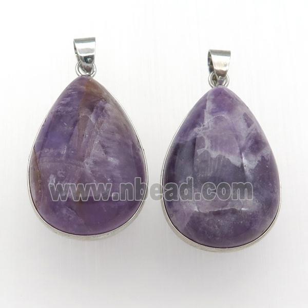 purple Amethyst Teardrop Pendant