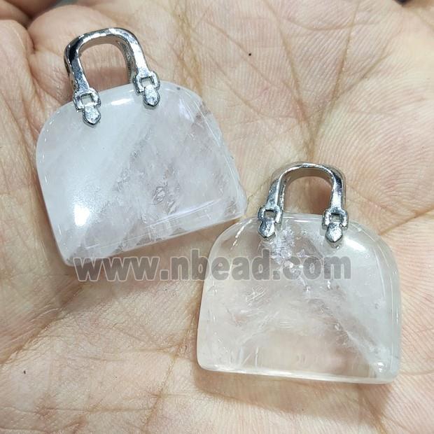 Clear Quartz bag pendant