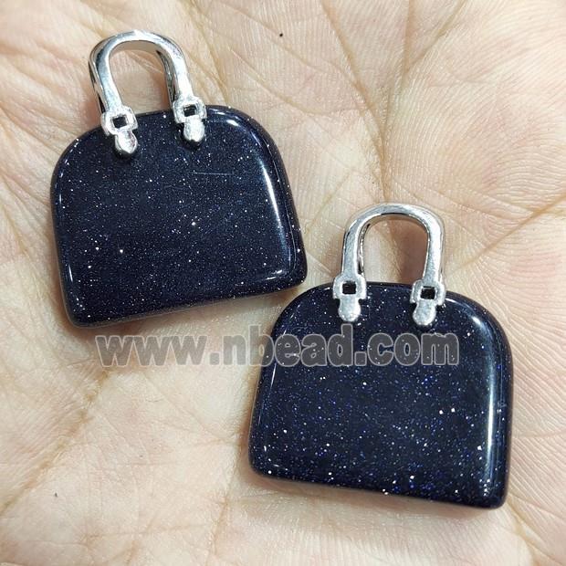 blue SandStone bag pendant