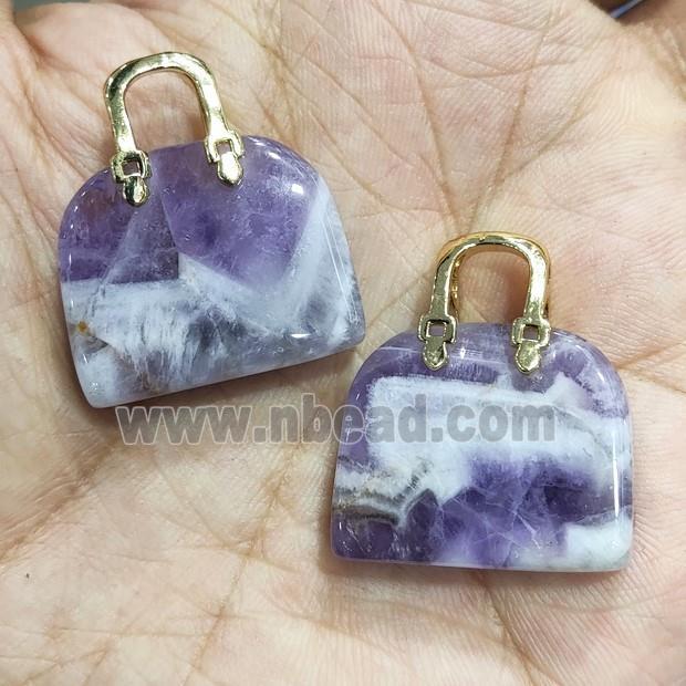 dogtooth Amethyst bag pendant