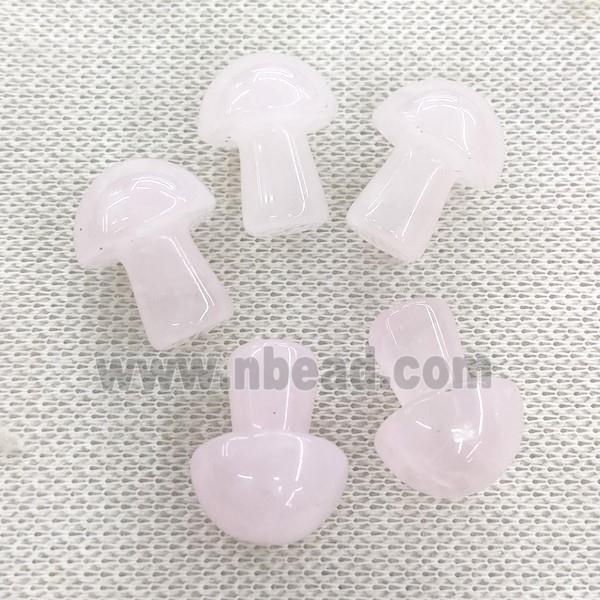 Rose Quartz mushroom charm, no hole