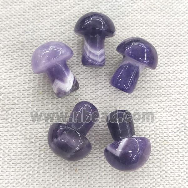 Amethyst mushroom charm without hole