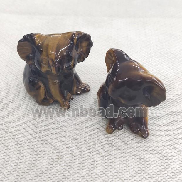 Tiger eye stone Koala charm, no hole