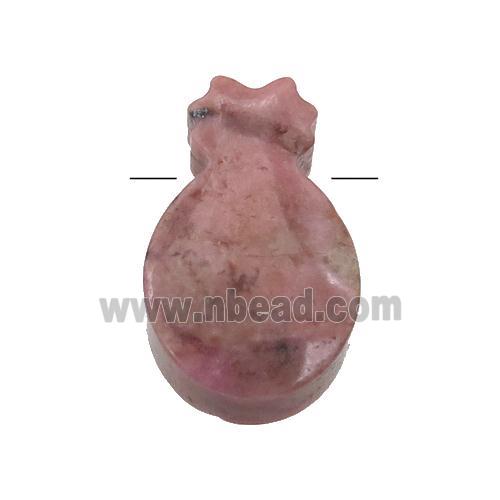 pink Rhodonite pineapple pendant