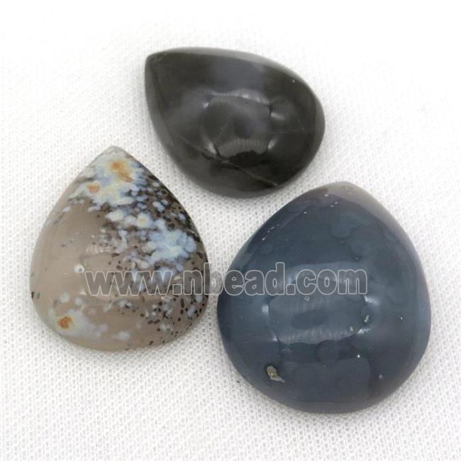 natural Agate teardrop pendant