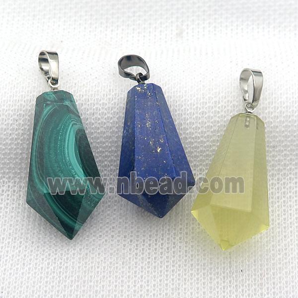 mixed Gemstone pendulum pendant