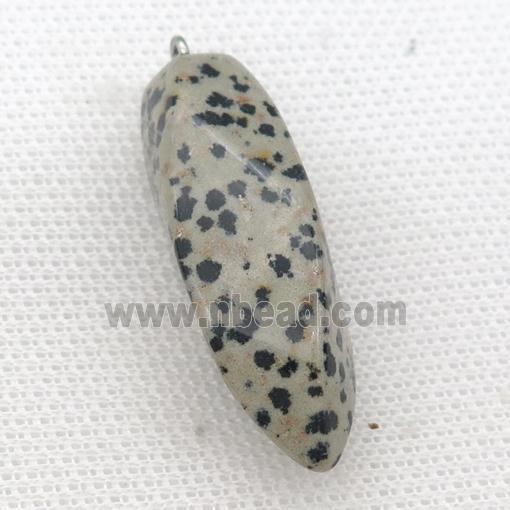 Dalmatian Jasper twist pendant