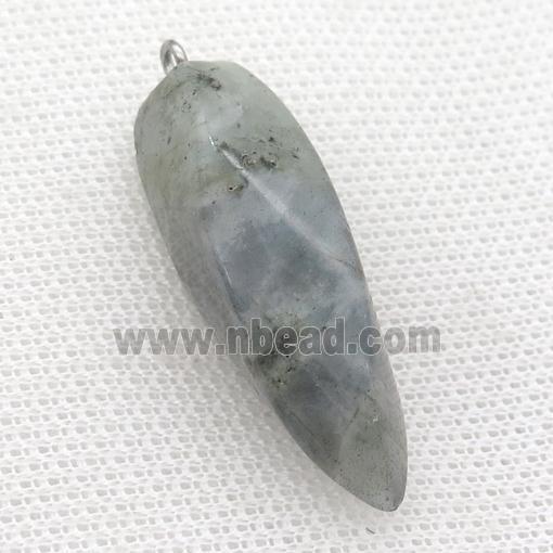 Labradorite twist pendant