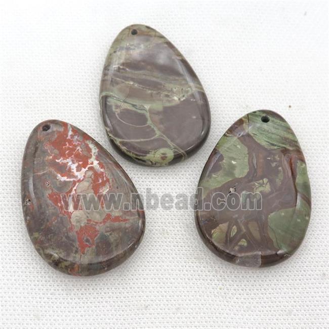 Ocean Jasper teardrop pendant