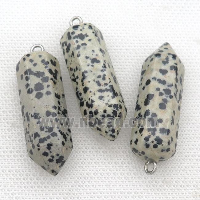 Dalmatian Jasper bullet pendant