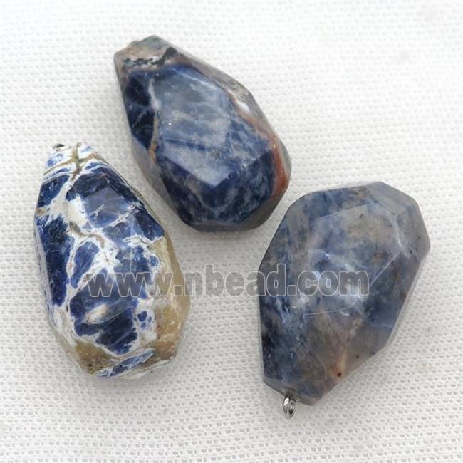 Sodalite pendant, freeform