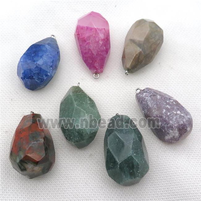 mix Gemstone pendant, freeform