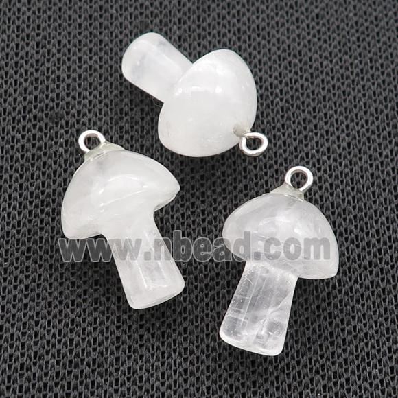 Clear Quartz Crystal mushroom pendant