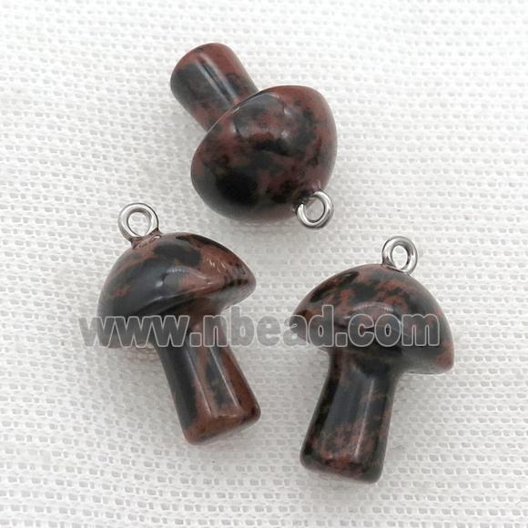 Autumn Jasper mushroom pendant