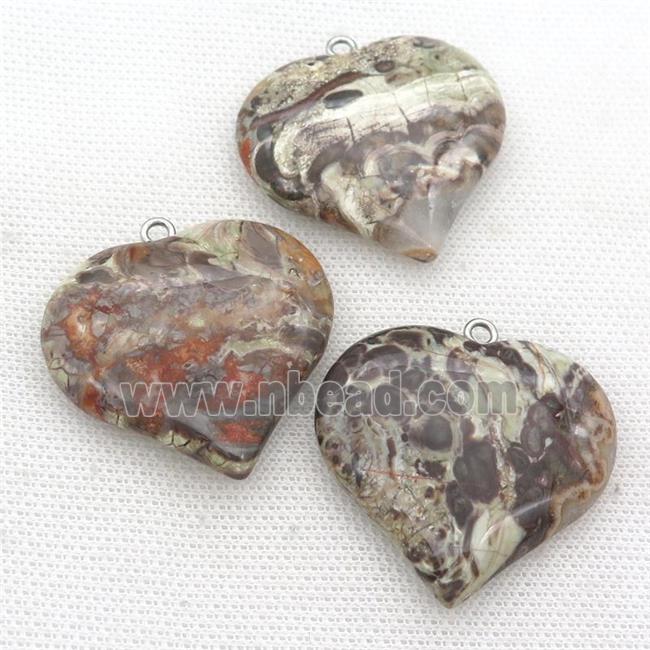 Ocean Jasper heart pendant