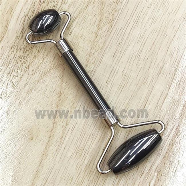 black Roller GuaSha Massage Tools, platinum plated