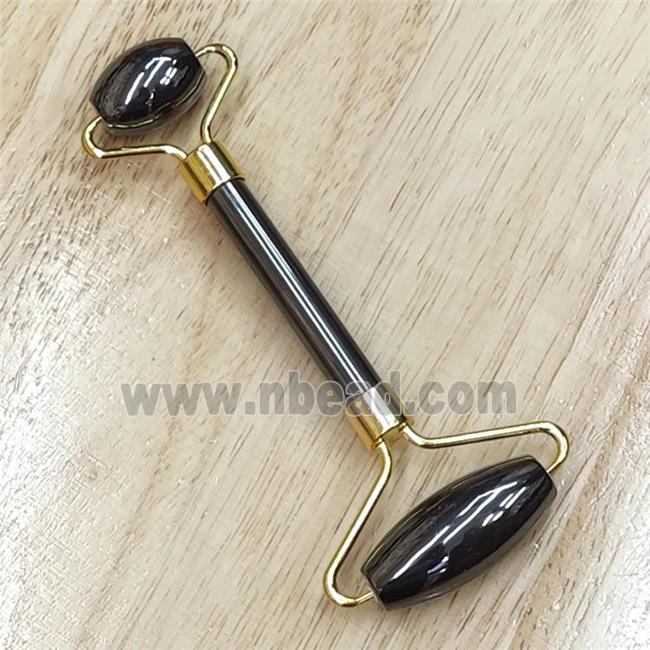 black Roller GuaSha Massage Tools, gold plated