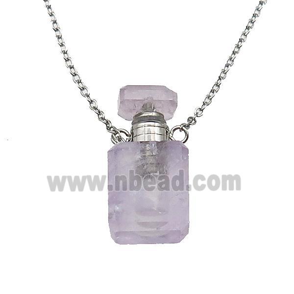 Amethyst perfume bottle Necklace