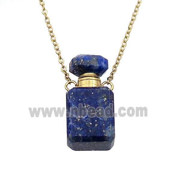 blue Lapis Lazuli perfume bottle Necklace