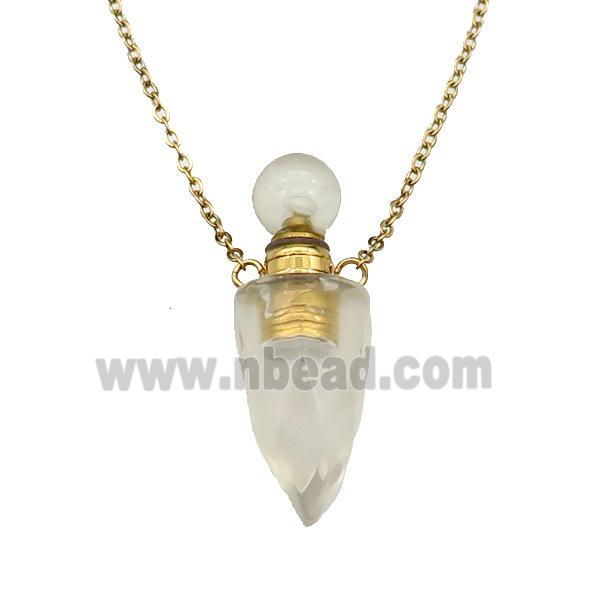 Lemon Quartz perfume bottle Necklace