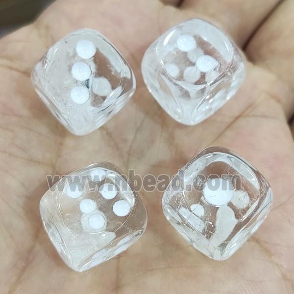 Clear Quartz Cube Dice