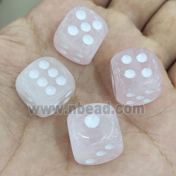 Rose Quartz Cube Dice