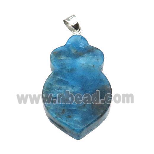 Blue Apatite Shield Pendant