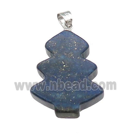 Blue Lapis Christmas Tree Pendant