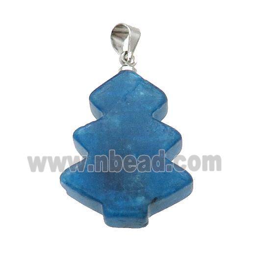 Blue Apatite Christmas Tree Pendant