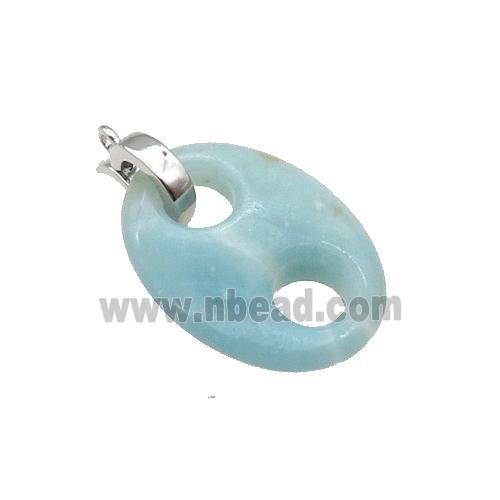 Blue Amazonite Pignose Pendant