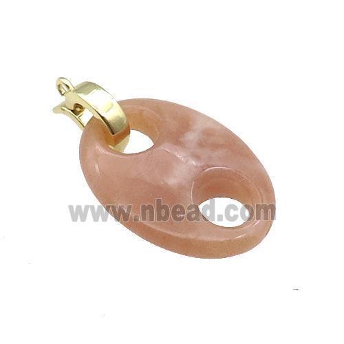 Peach Sunstone Pignose Pendant