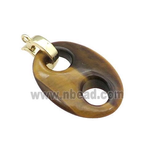 Tiger Eye Stone Pignose Pendant