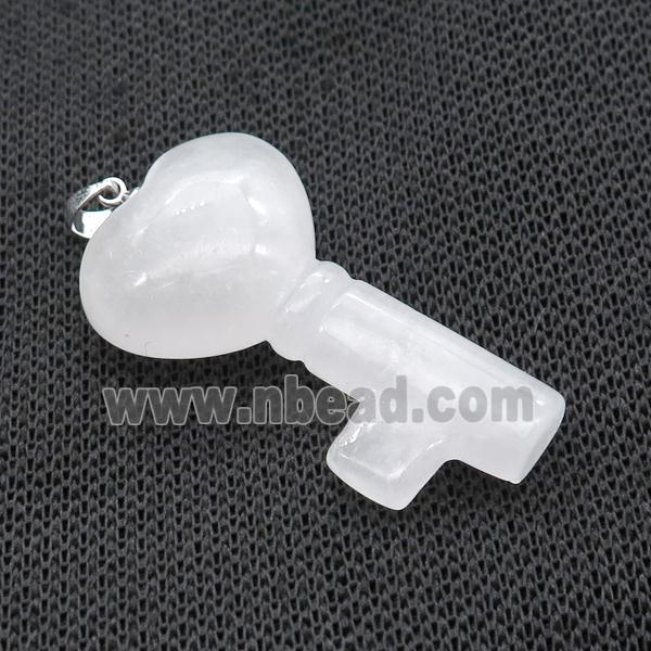 Clear Quartz Key Pendant